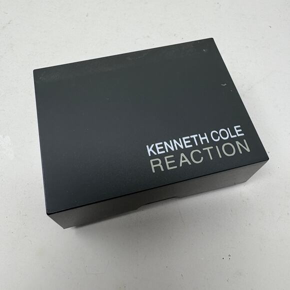 NEW! Kenneth Cole Reaction Cuff Links Formal Dress Suit Brushed Gun Metal - Picture 4 of 6